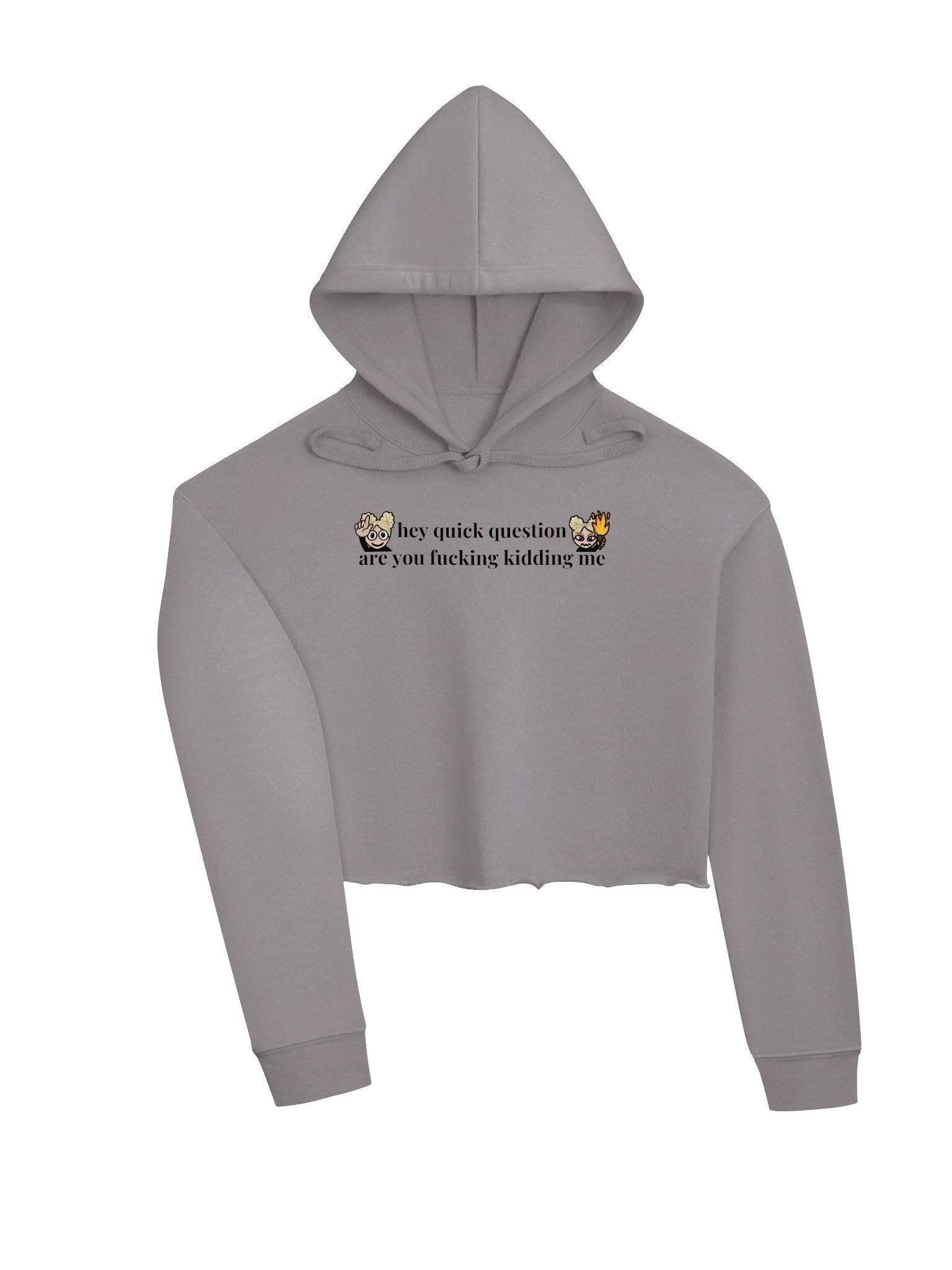 Hey, Quick Question Cropped Hoodie product image (3)