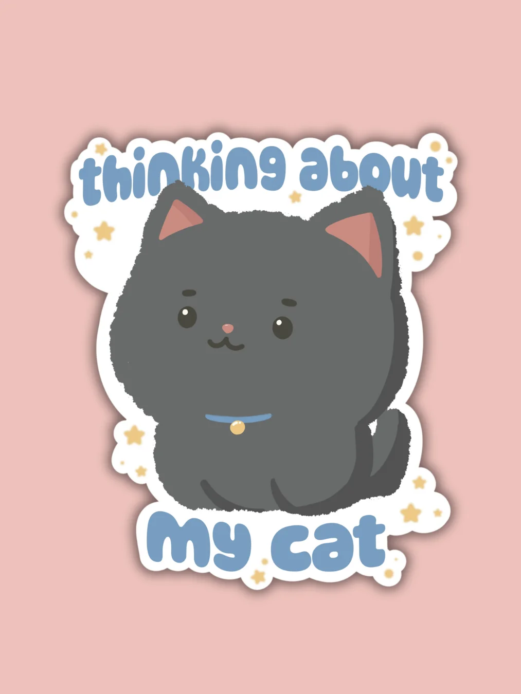 'Thinking About My Cat' Sticker product image (5)