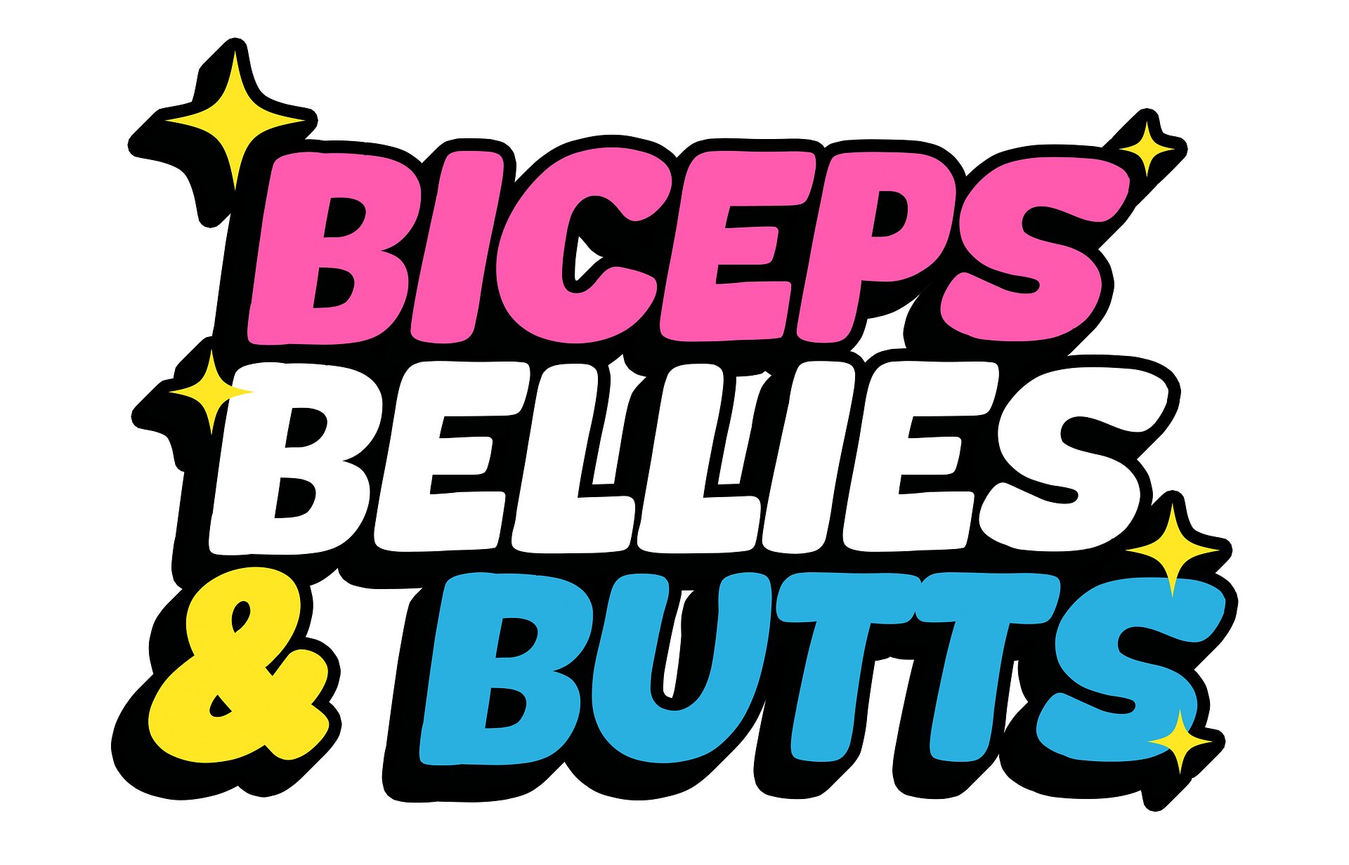 Biceps,Bellies & Butts Sticker product image (1)
