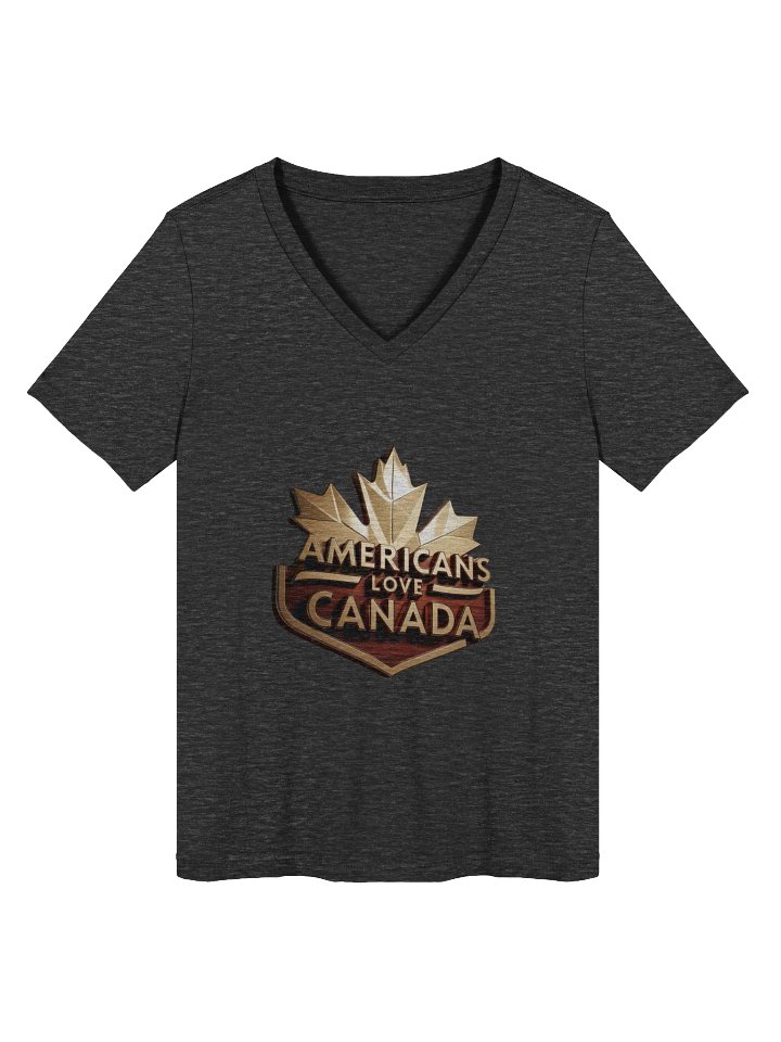 Golden Maple Leaves Relaxed V-Neck Tee product image (6)