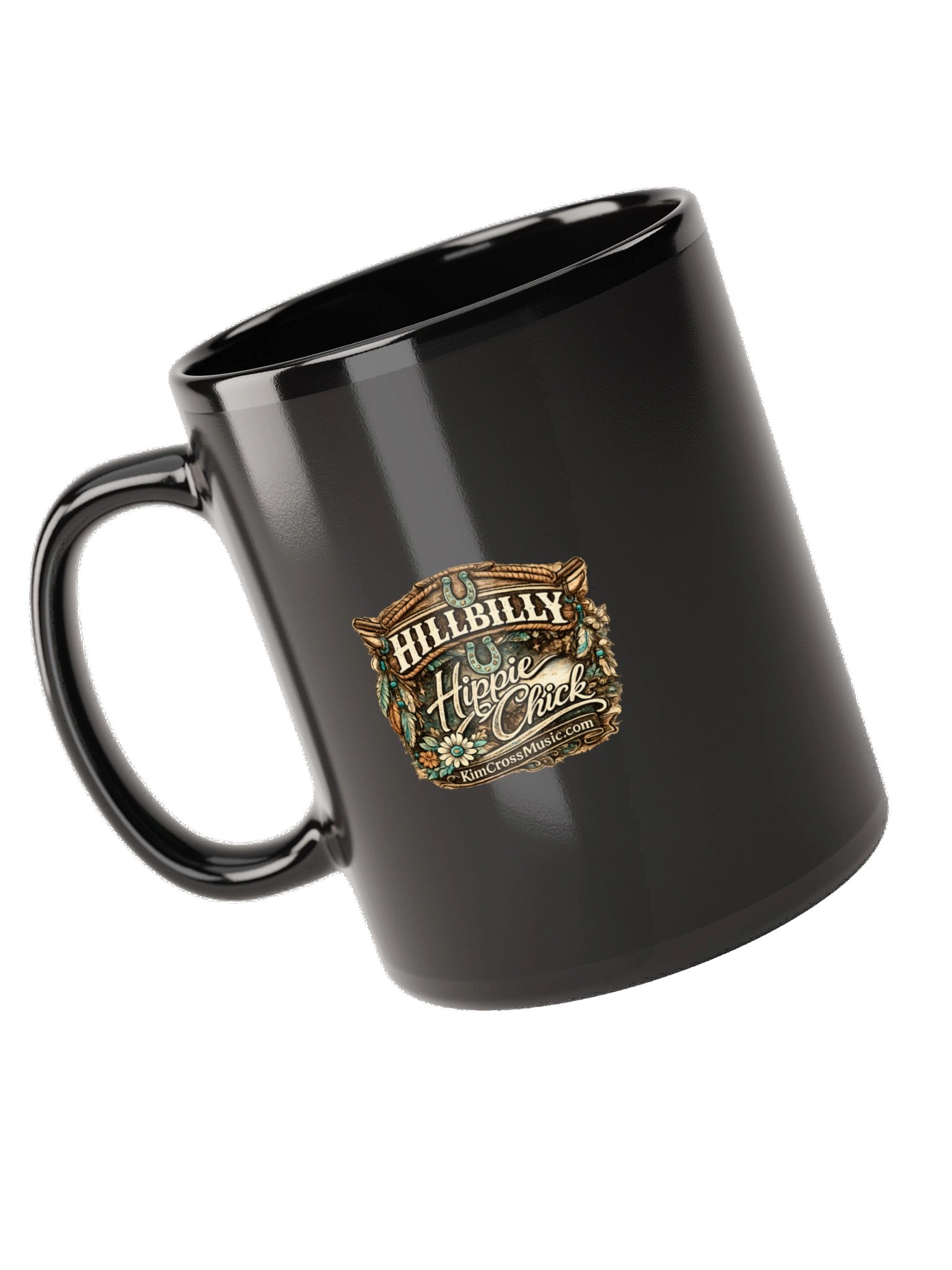 Hillbilly Hippie Chick Black Coffee Mug product image (9)