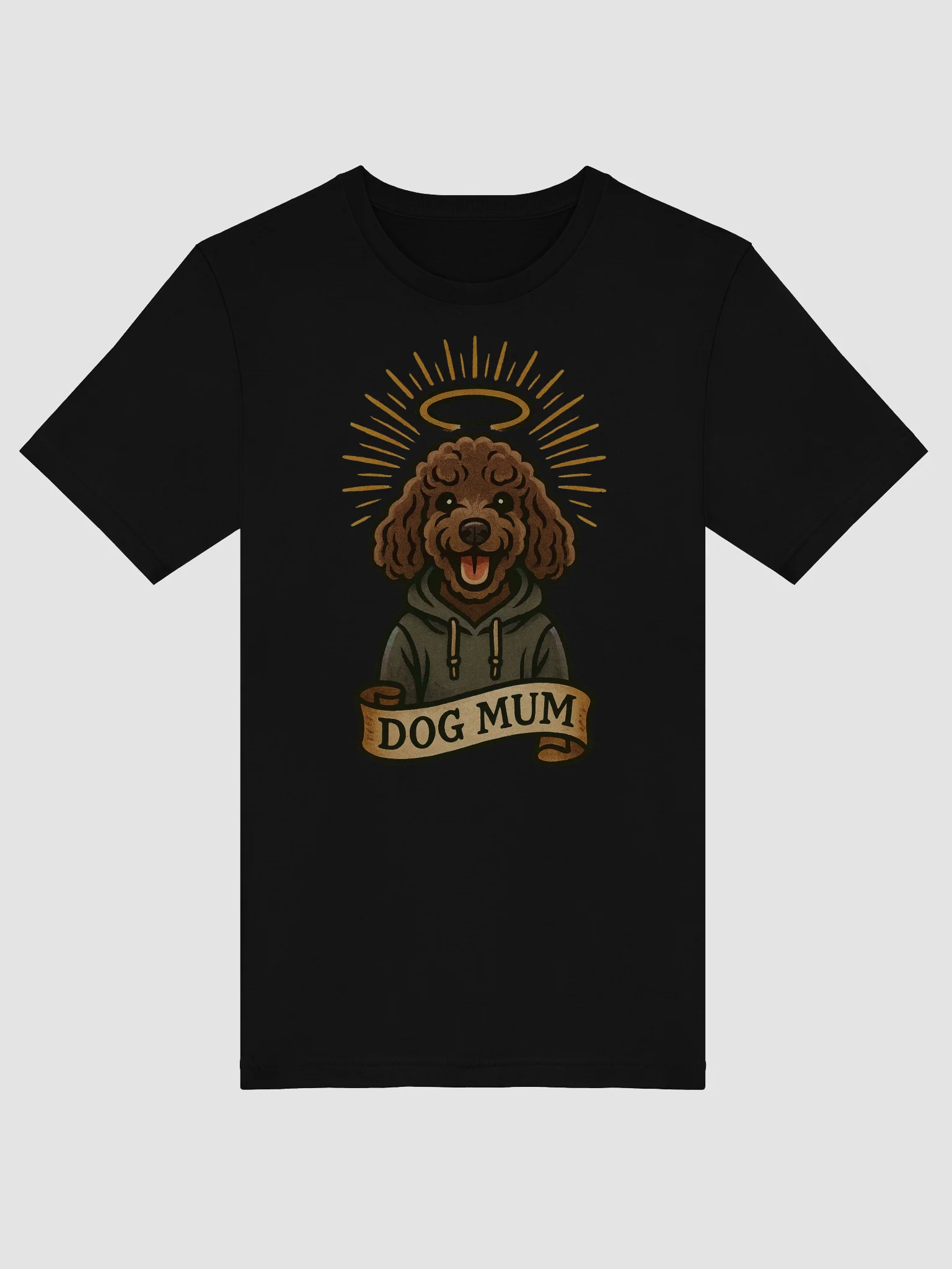 Dog Mum T-Shirt – Cute Poodle Halo Design for Proud Pet Mums – Funny Dog Lover Gift Tee for Women, Mums & Fur Baby Devotees product image (5)