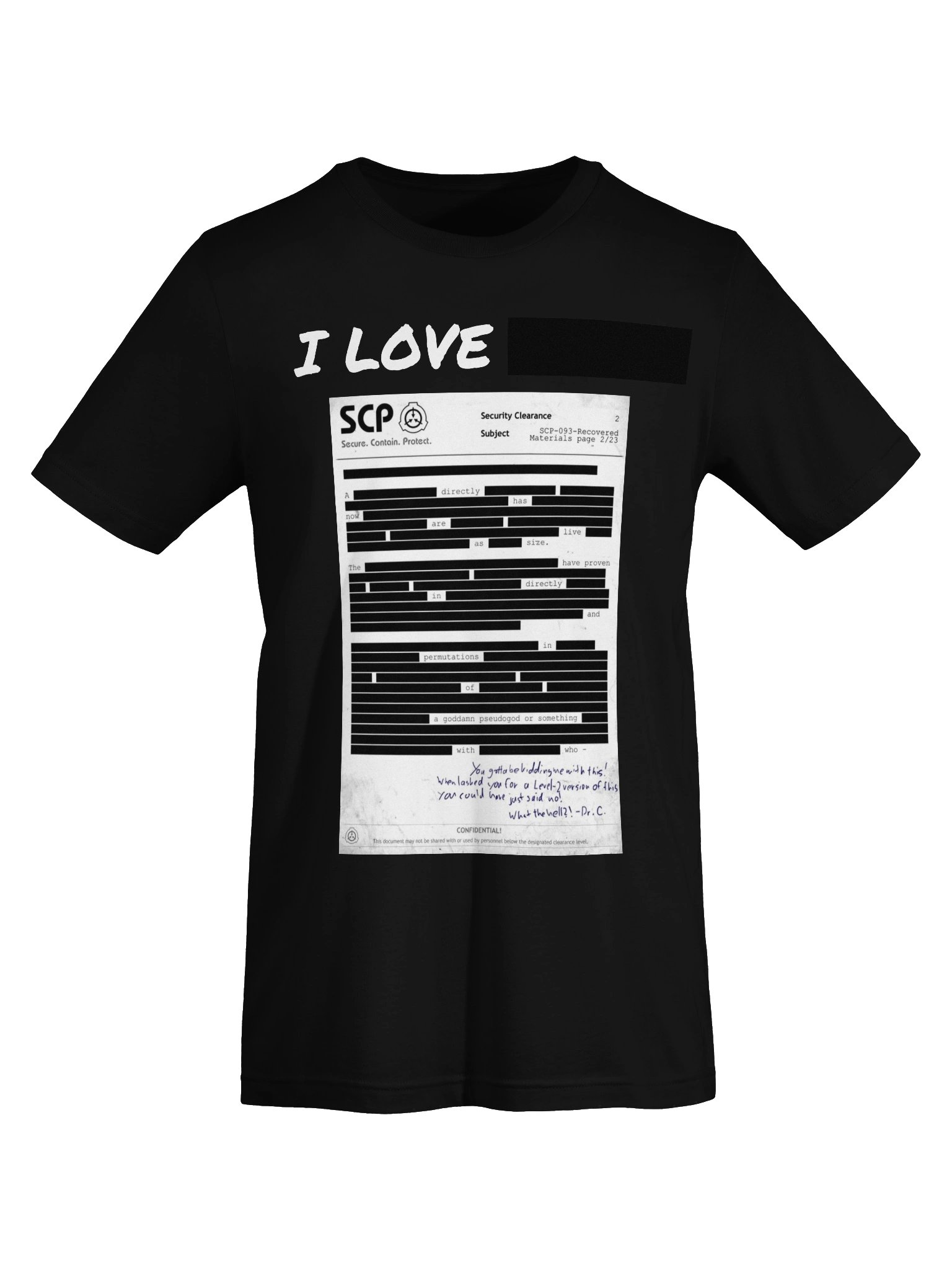 I love REDACTED shirt product image (7)