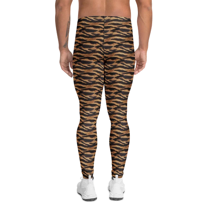 Trendy Bold Brown Leopard Print Men's Leggings product image (2)