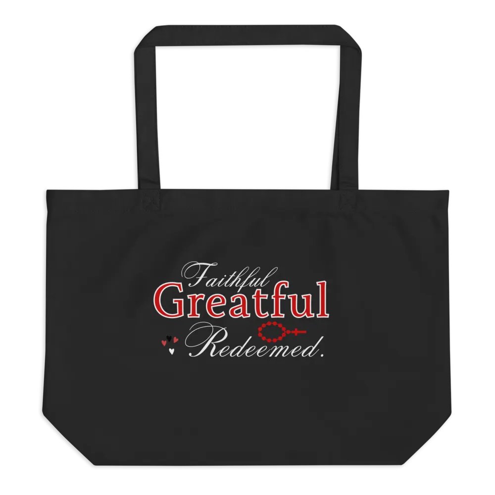 Faithful, Grateful , Redeemed Organic Tote bag product image (1)