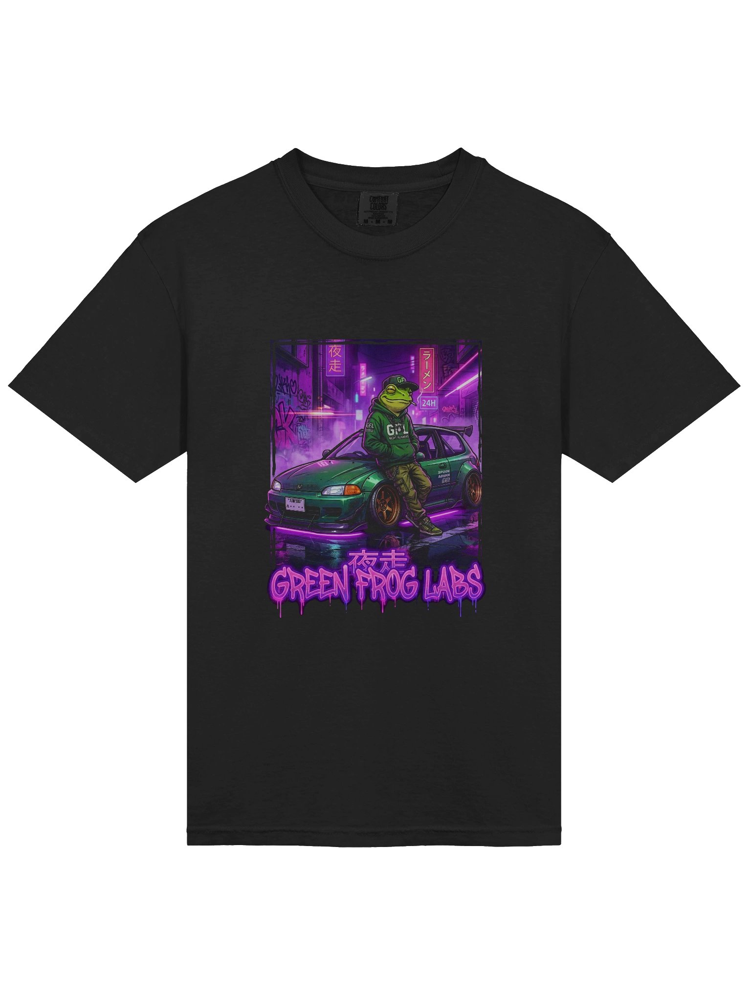 Limited Edition Night Runner - Green Frog Labs Tee (Black Only) product image (3)