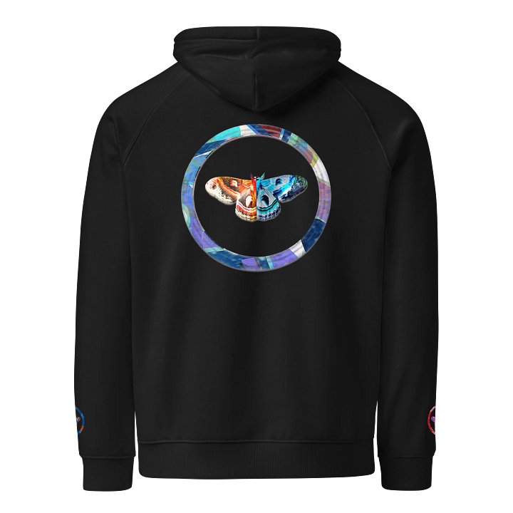 Moth SOL'S Eco Raglan Hoodie (Back Patch) with Embroidered Sleeves product image (2)