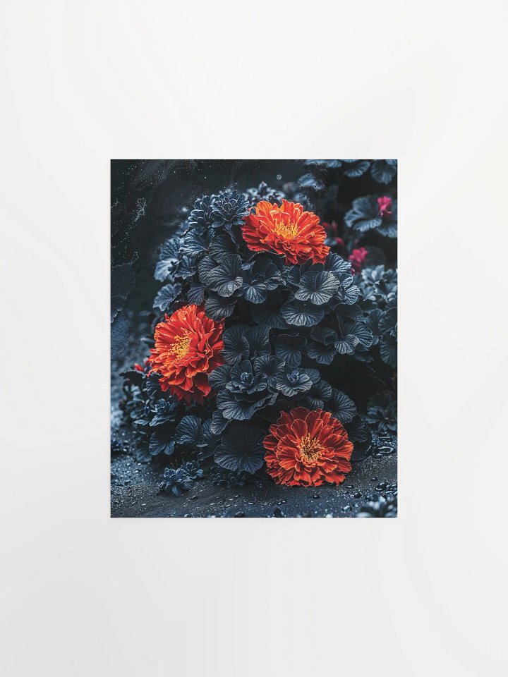 Crimson Bloom in the Void Matte Poster product image (4)