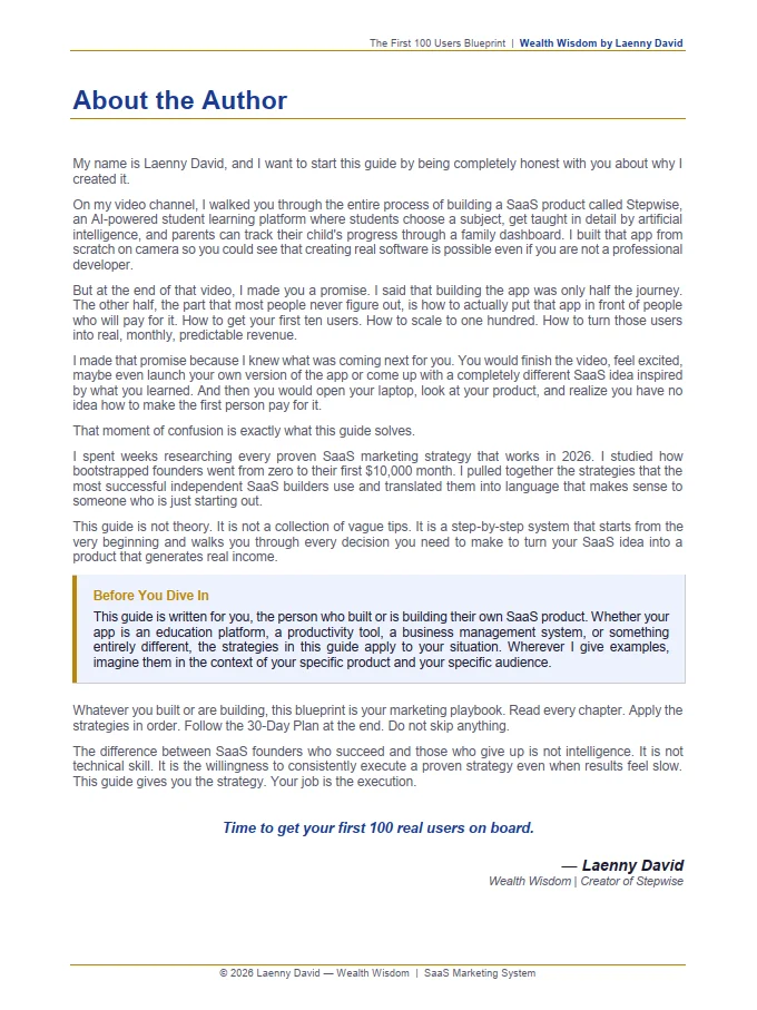 The First 100 Users Blueprint — The SaaS Marketing System That Actually Works product image (2)
