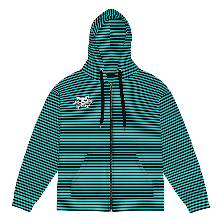 Blaque and Turquoise Stripped Hoodie product image (1)