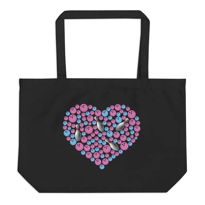 Pure Heart Bowling Pink And Blue Strike Love Eco Tote product image (1)