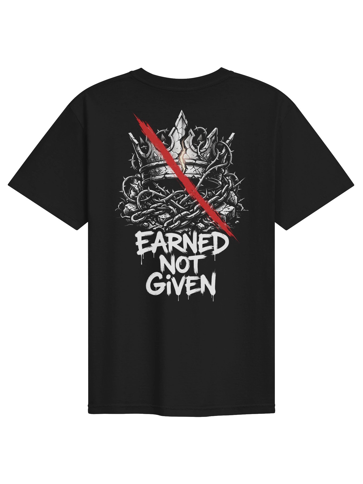 Earned Not Given T-Shirt | Dark Streetwear Back Print Tee product image (9)