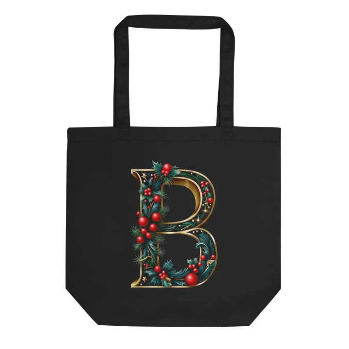Christmas Monogram Letter B(2) Black Tote product image (1)