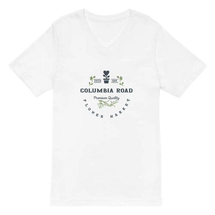 Columbia Road Market Unisex V Neck T Shirt (White) product image (2)
