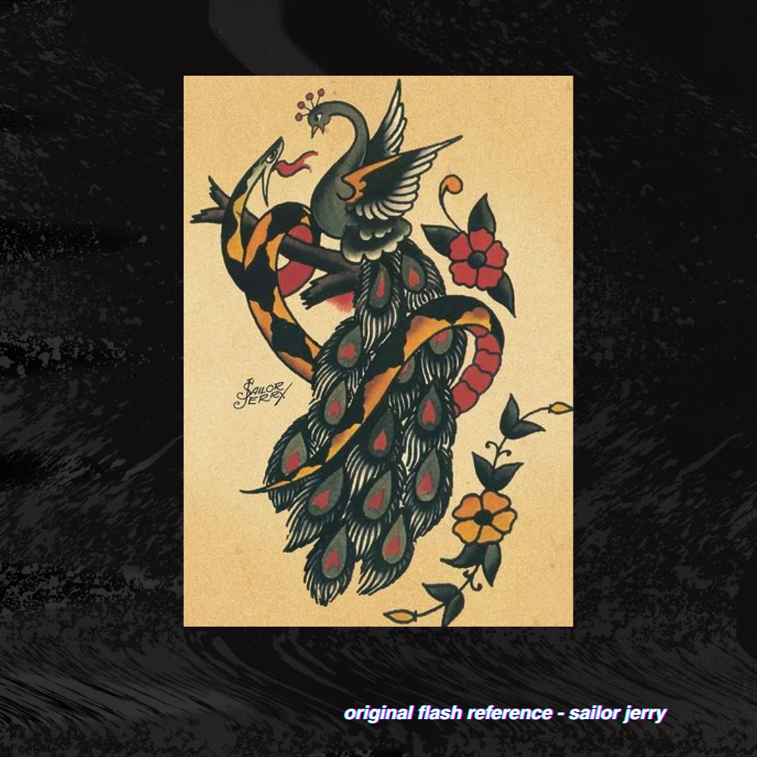 Sailor Jerry Peacock & Snake Battle Pattern product image (3)