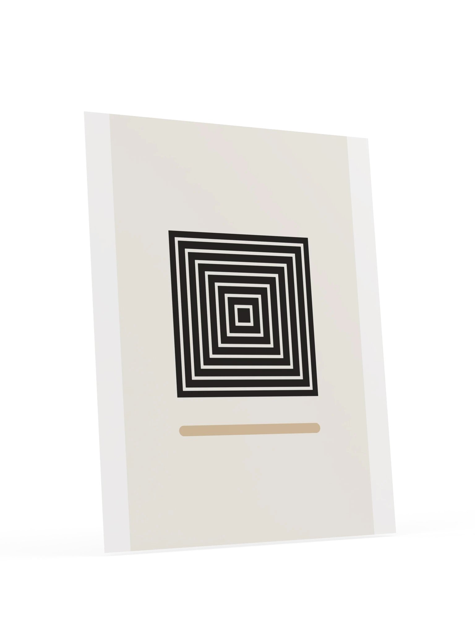 Geometric Square Line Print | Black and White Bathroom Wall Art product image (6)