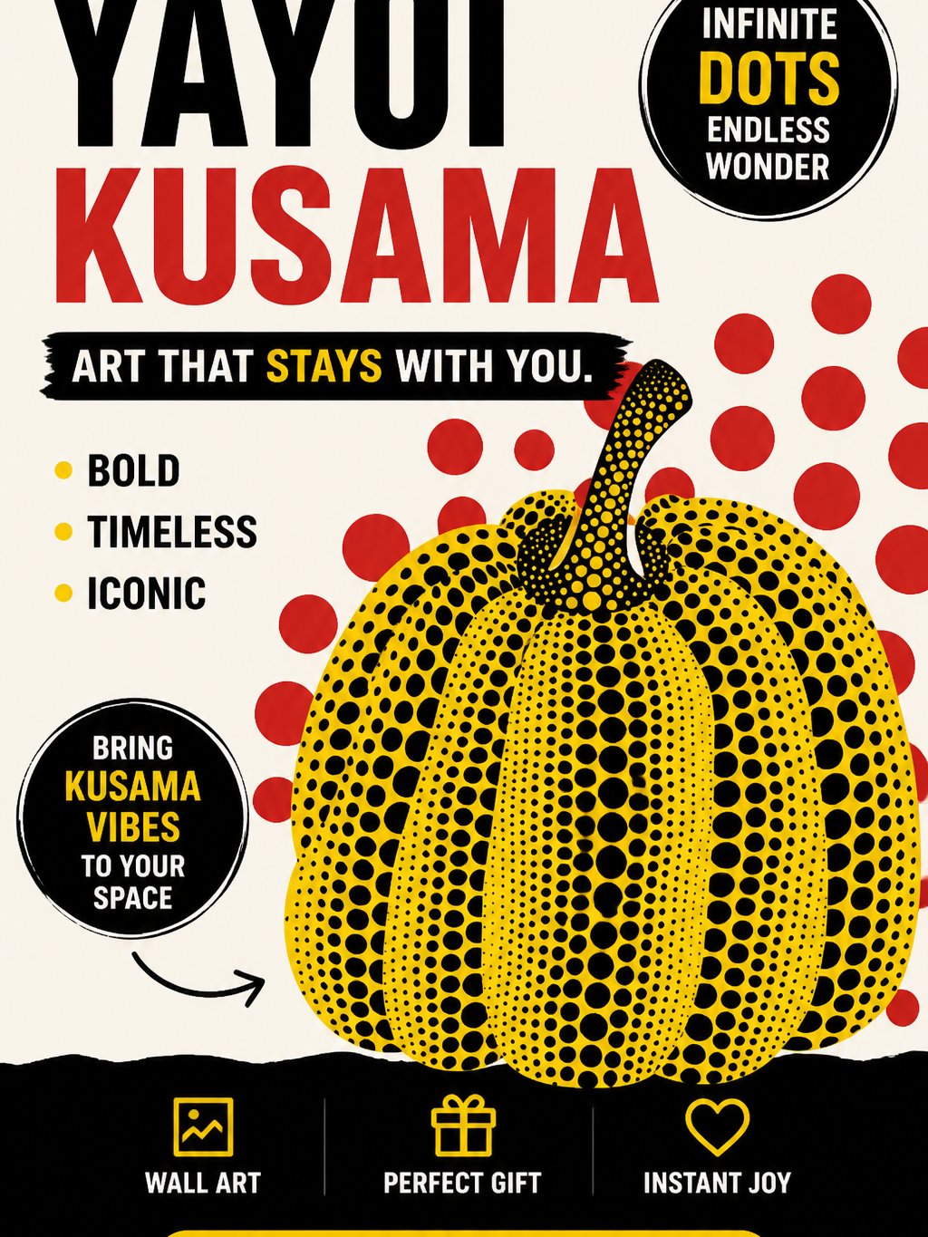 YAYOI KUSAMA printable Wall art 260 Bundle product image (5)
