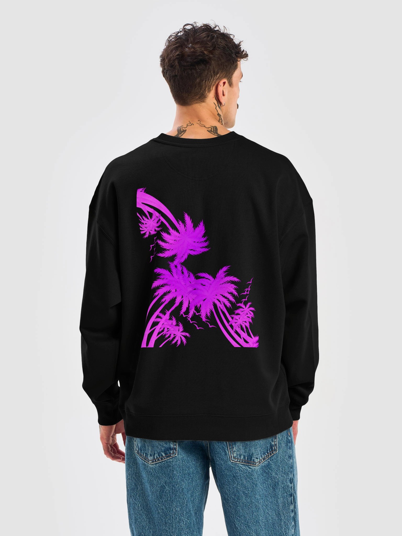 SM Signature Oversized Crewneck – Neon Horizon Edition product image (6)