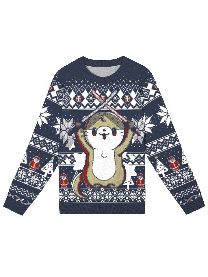 Otter Xmas Sweater Blue w/ Blue Hem product image (1)