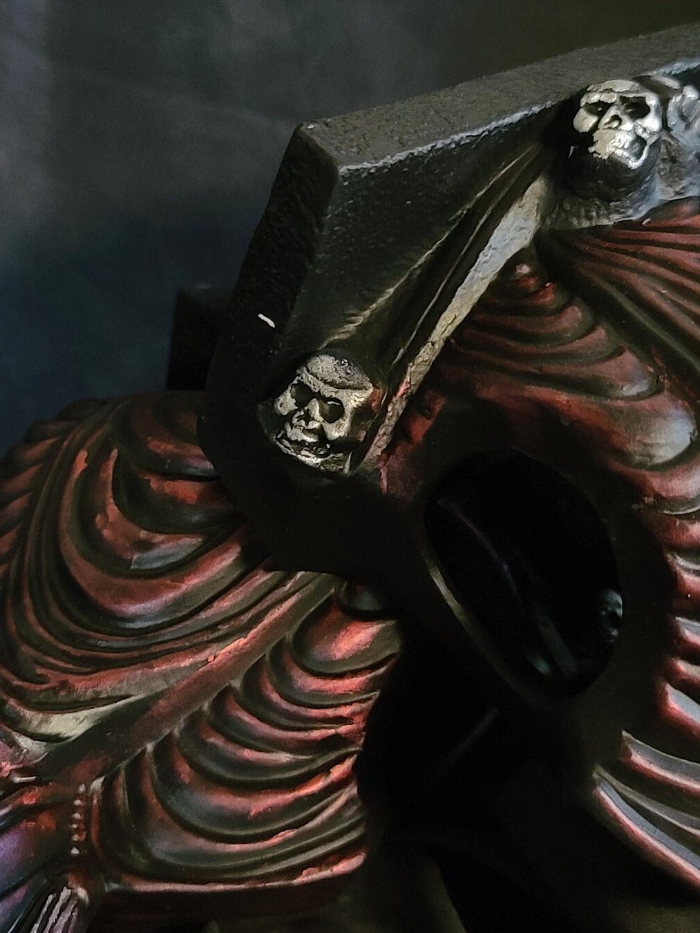 Curtain rod holders. Set of drapery rod ends, Skull product image (8)