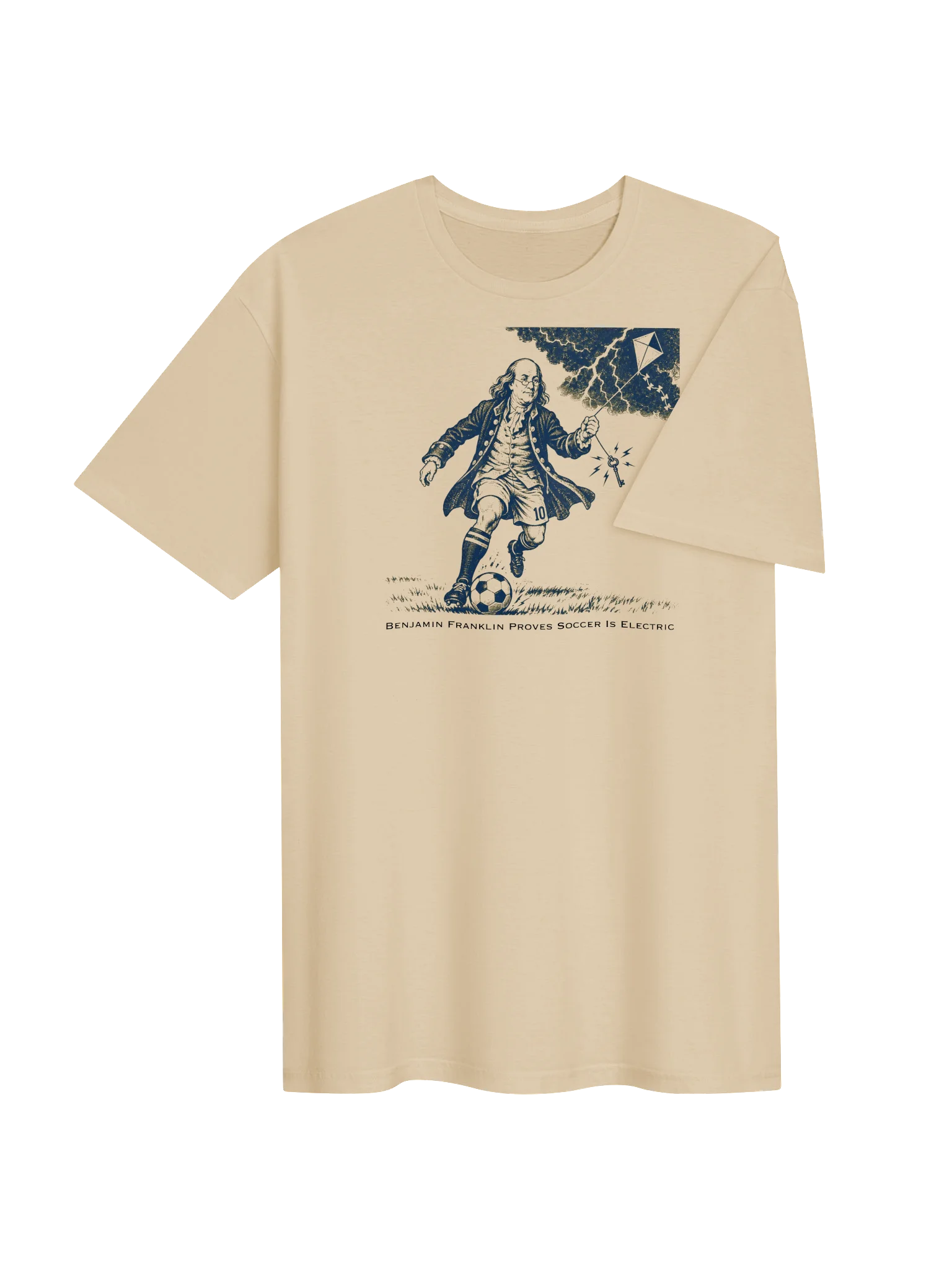 Ben Franklin Proves Soccer Is Electric Tee product image (4)