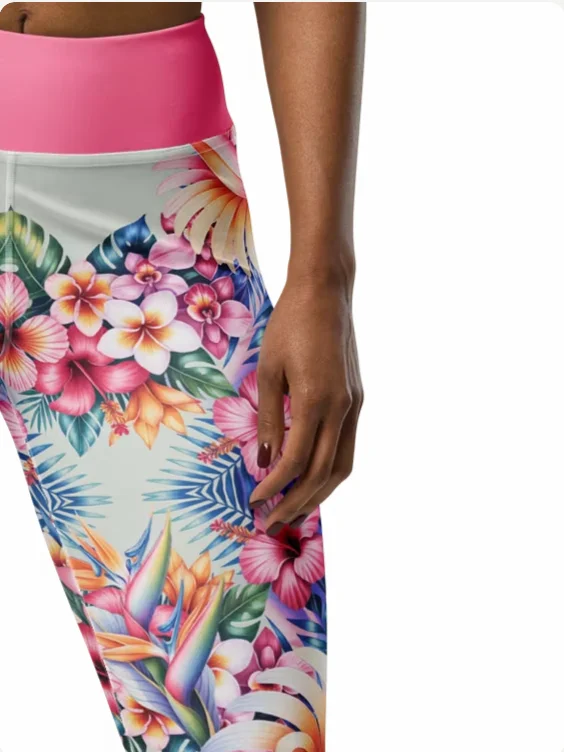 Hawaiian flora-yoga leggings product image (4)