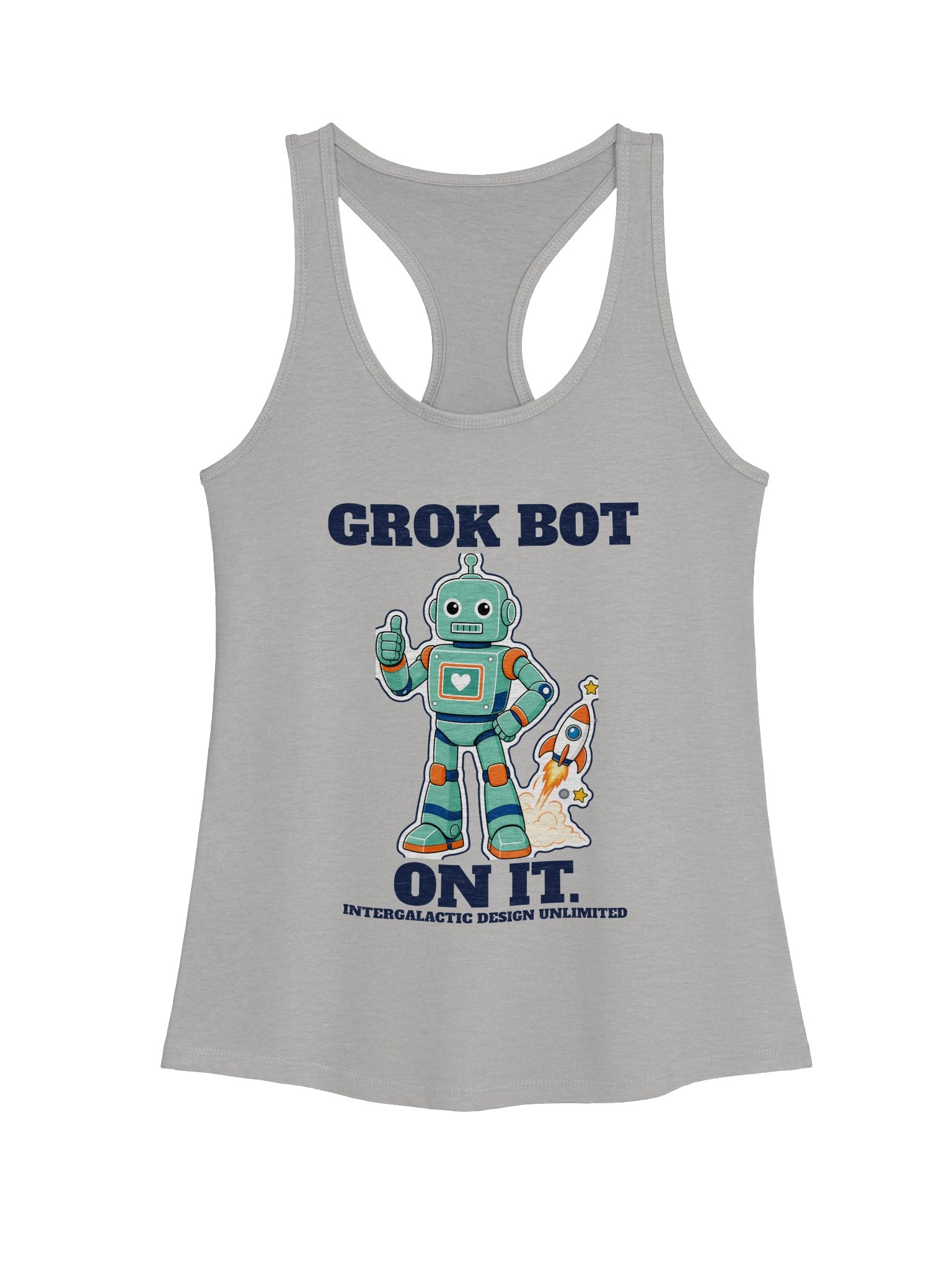 Grok Bot Women's Racerback Tank (Light) product image (1)