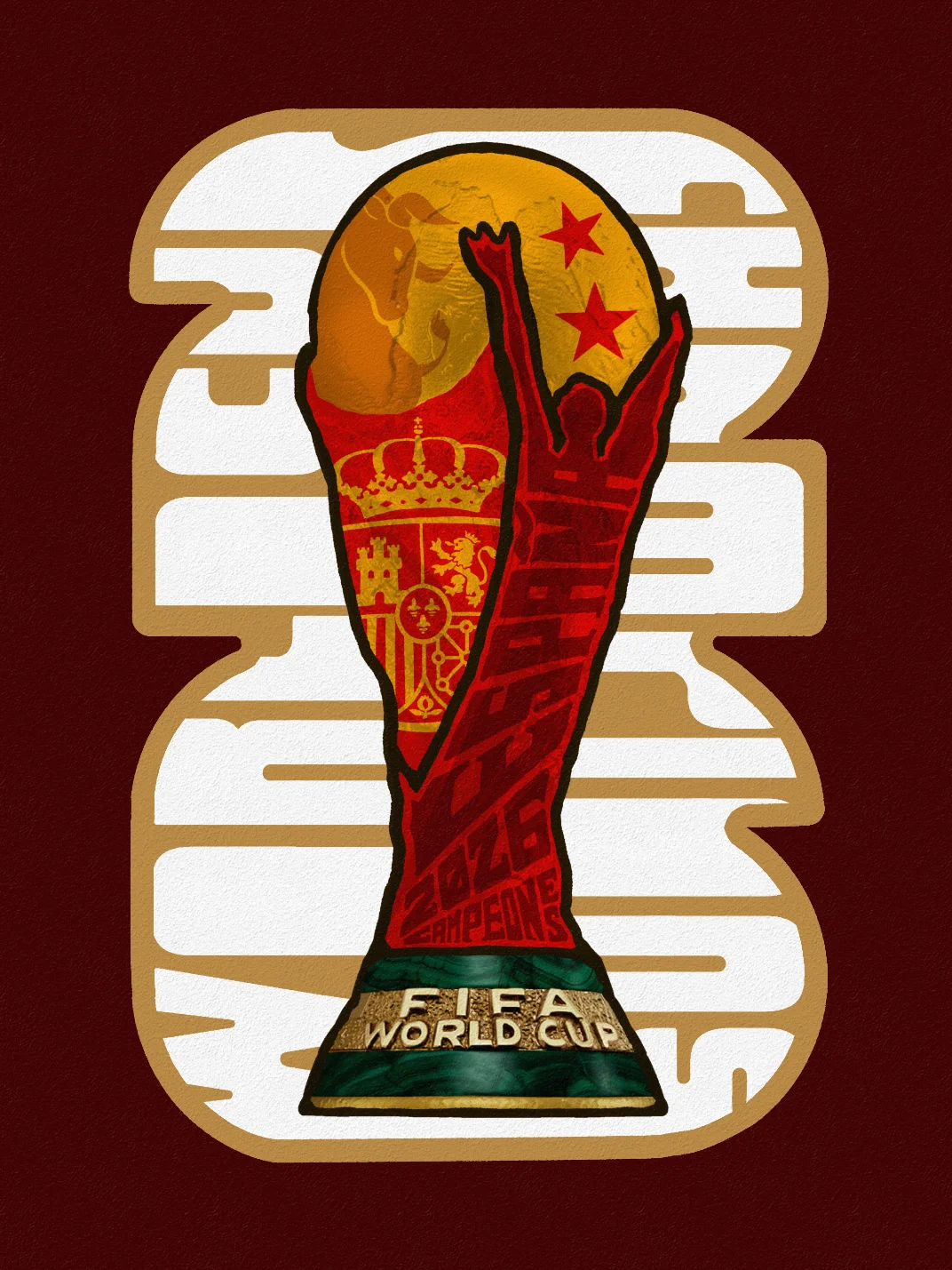 Spain × WorldCup 2026 Champions T-shirt product image (1)