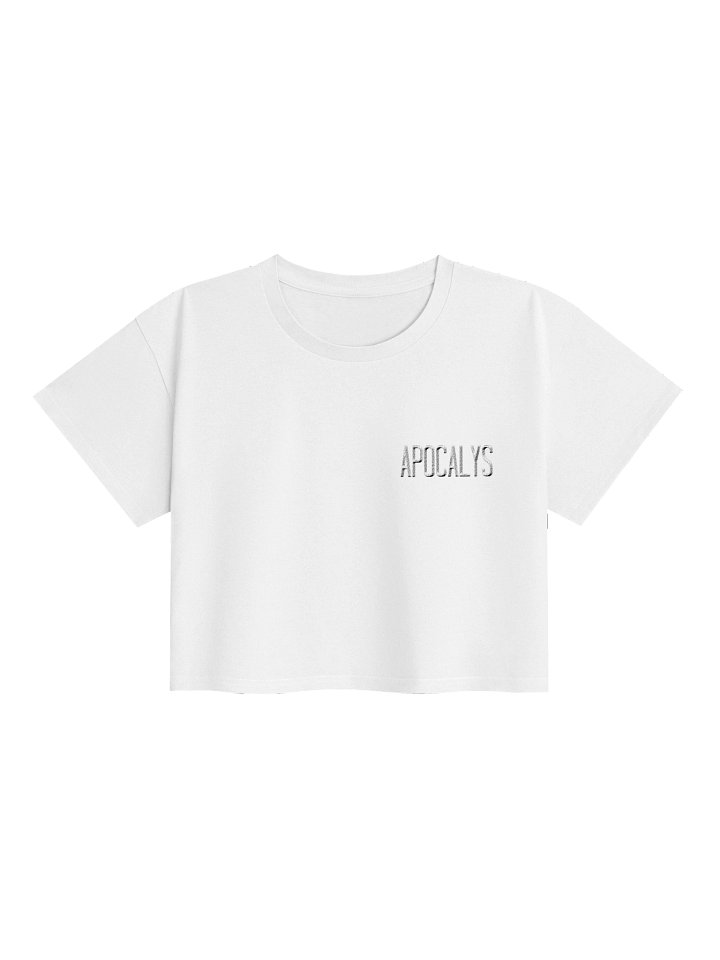 "Apocalys" White Embroidered Crop Top product image (1)