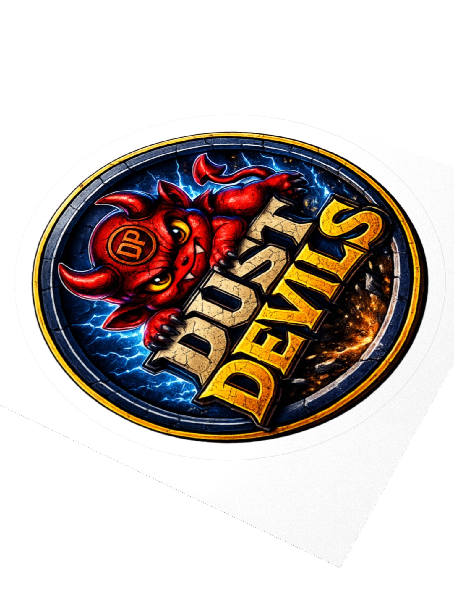 Dust Devils Logo 3" x 3" sticker product image (3)