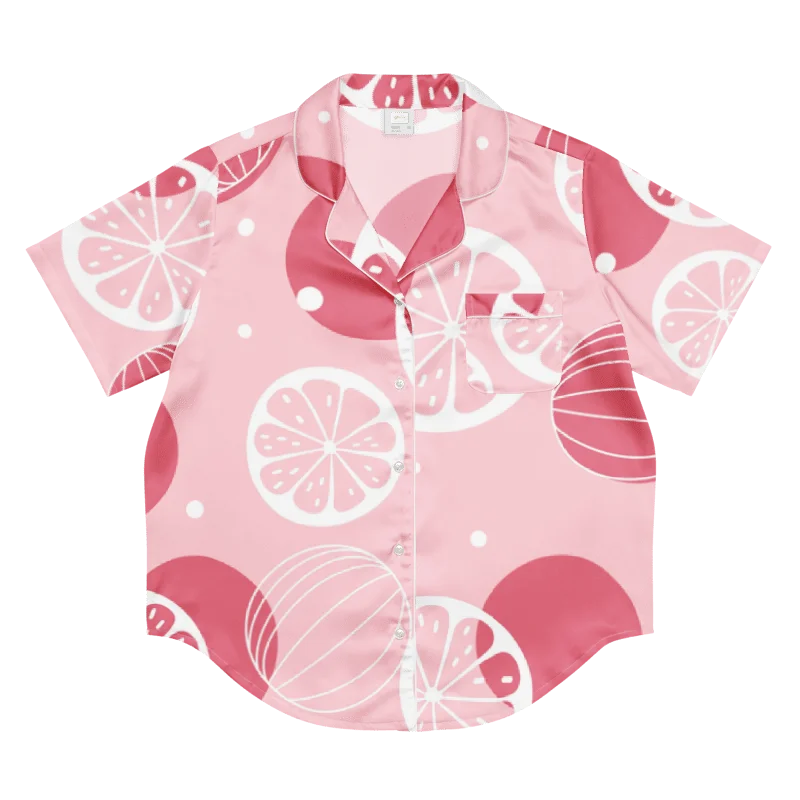 Pink Citrus Pattern Pajama Top product image (3)