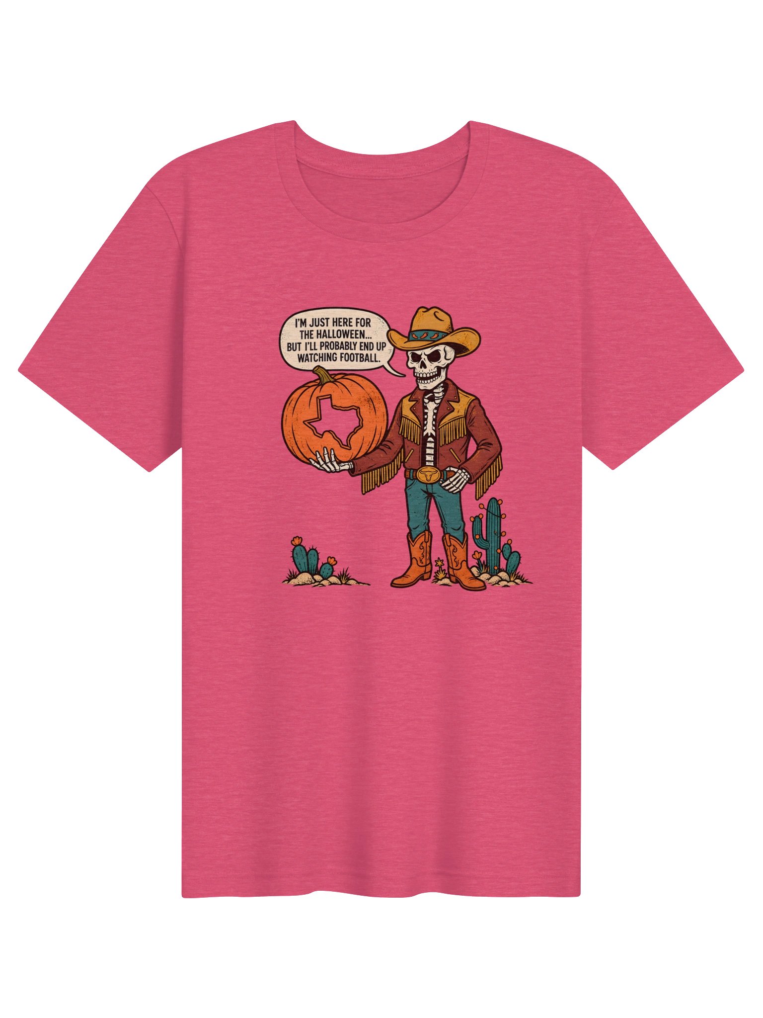 Halloween Texas Cowboy Skeleton Womens Shirt product image (1)