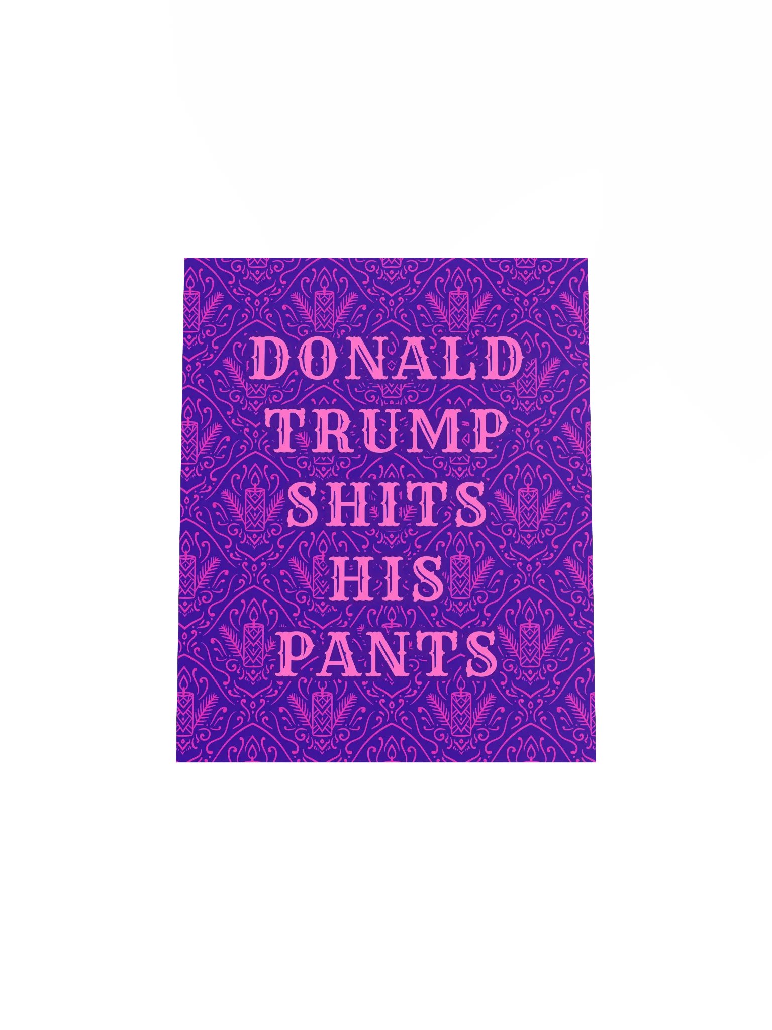 Donald Trump Sh*ts His Pants Purple VIntage Wallpaper Print product image (8)