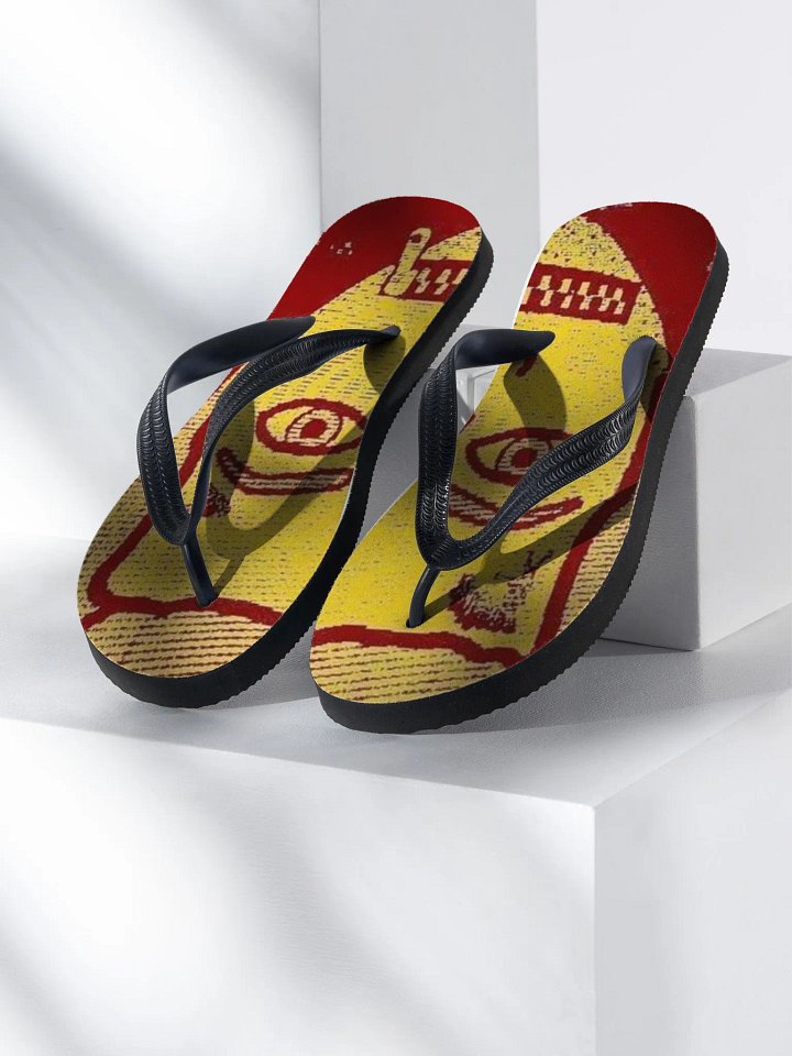 SavageOnDemand Print # (GOLD-DRIP-FLIP-FLOPS) product image (1)