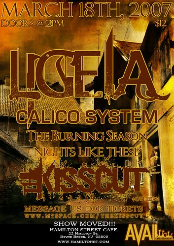 @ligeiatheband @calicosystem @theburningseasonmd @nightsliketheseband @thekisscut Look at that lineup. What a show. #thekissc...