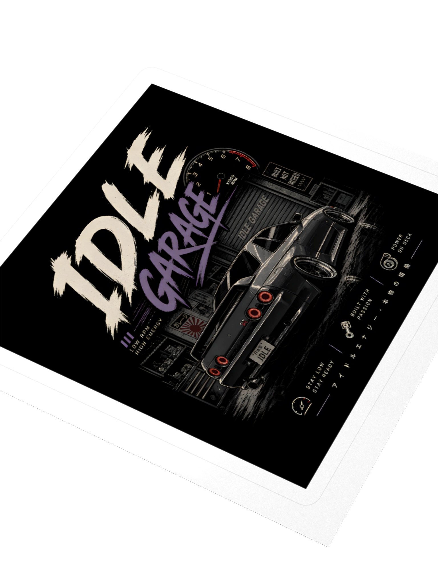 Idle Garage Retro Car Sticker product image (8)