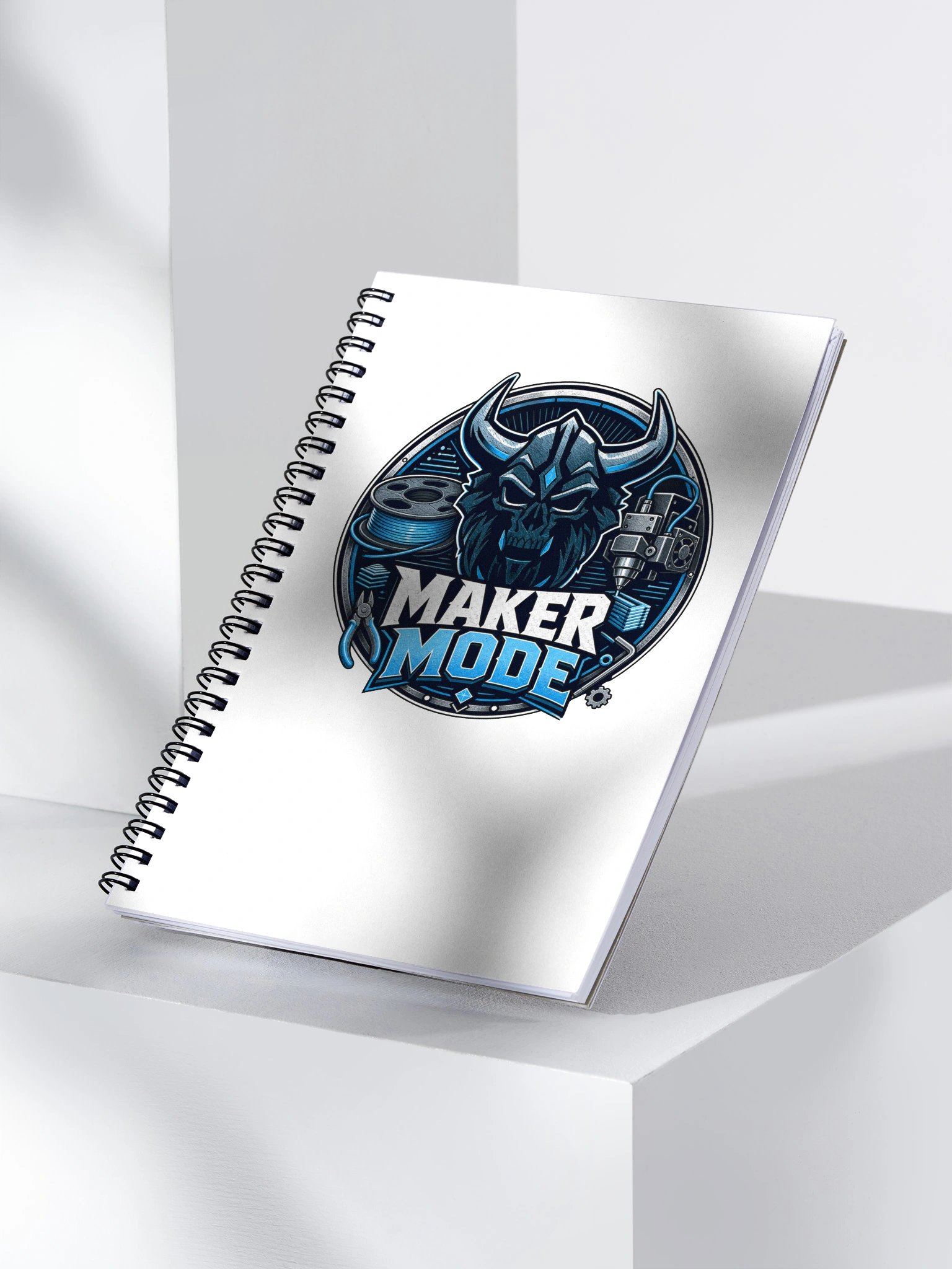 MAKER MODE Spiral Notebook — Horned Helmet Emblem product image (3)