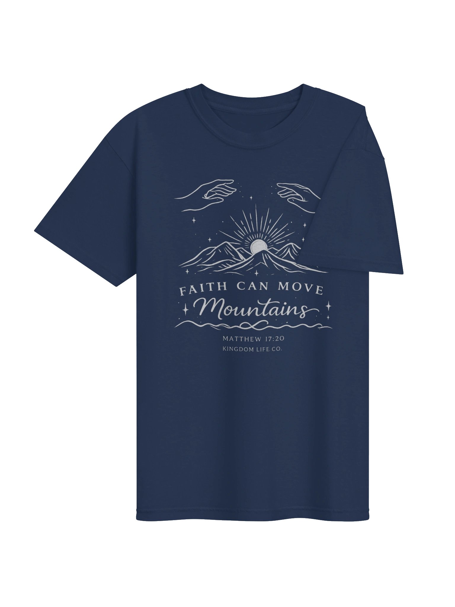 Faith Can Move Mountains Christian T-Shirt, Matthew 17:20 Bible Verse Graphic Tee, Inspirational Faith Apparel, Boho Christian Gift - Kingdom Life Co. product image (5)
