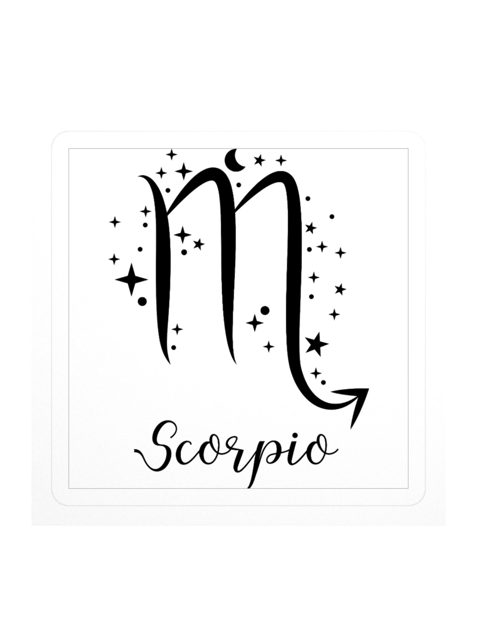 Scorpio Zodiac Sticker — Elegant Cosmic Sting Design product image (1)