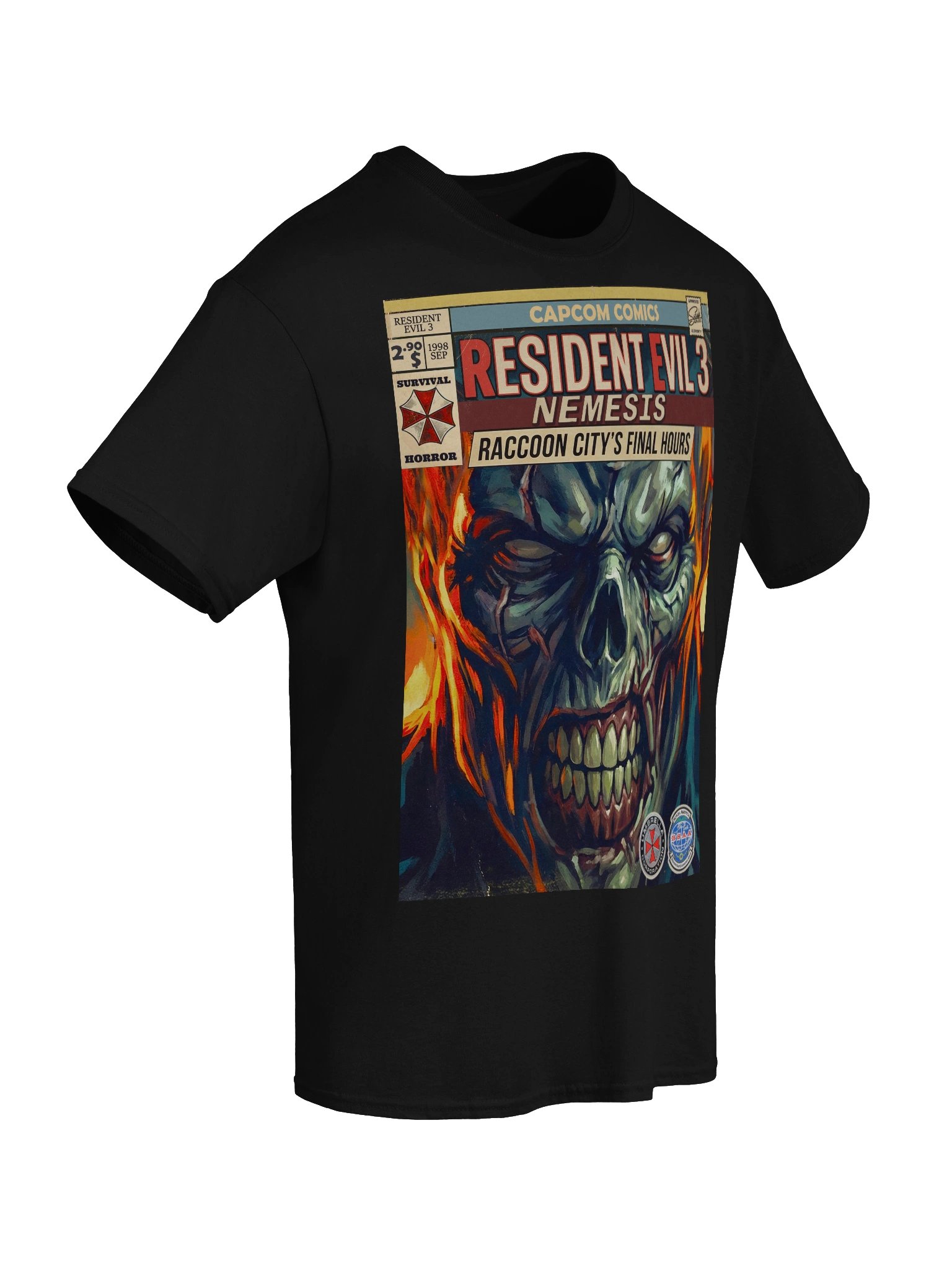 Resident Evil 3 Nemesis Comic Art T-Shirt product image (6)