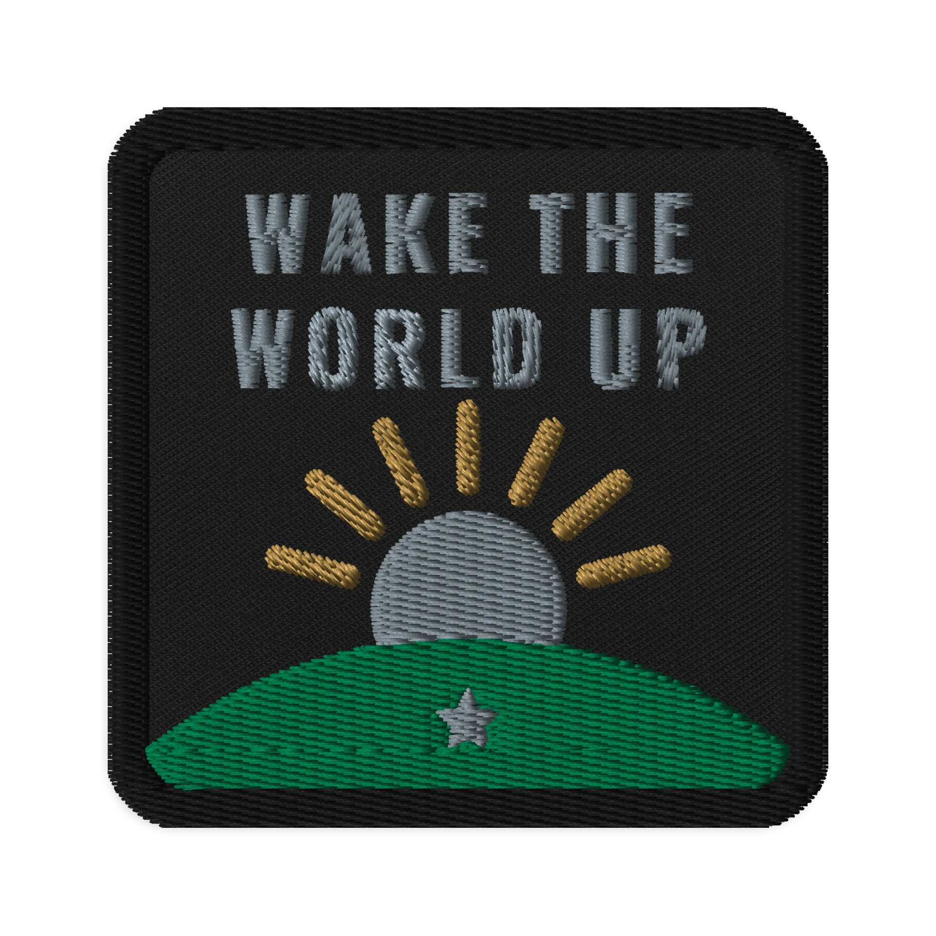 Wake the World Up Embroidered Patch product image (1)