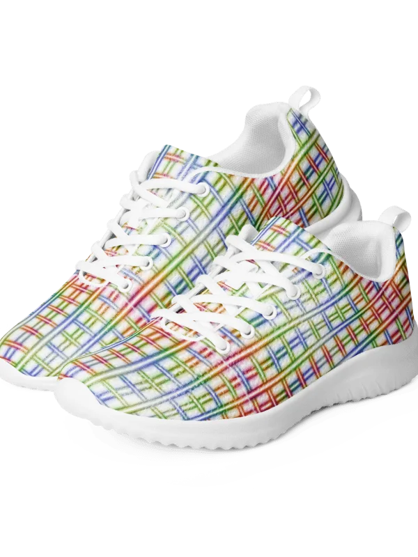 Rainbow Grid – Urban Digital Low-Top Men's Sneakers product image (4)