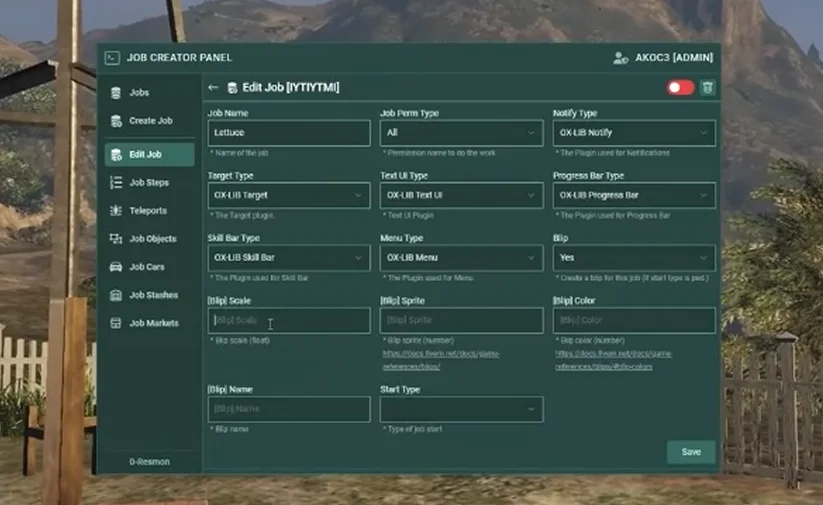 FIVEM JOB CREATOR V1 [ ESX ] product image (1)