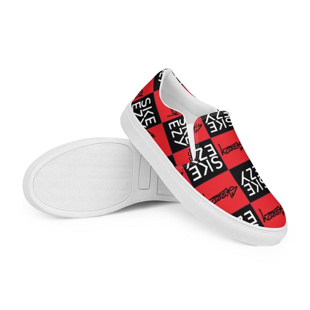 Checkered Skeezy Slip-Ons BLK/RED (Men's) product image (11)