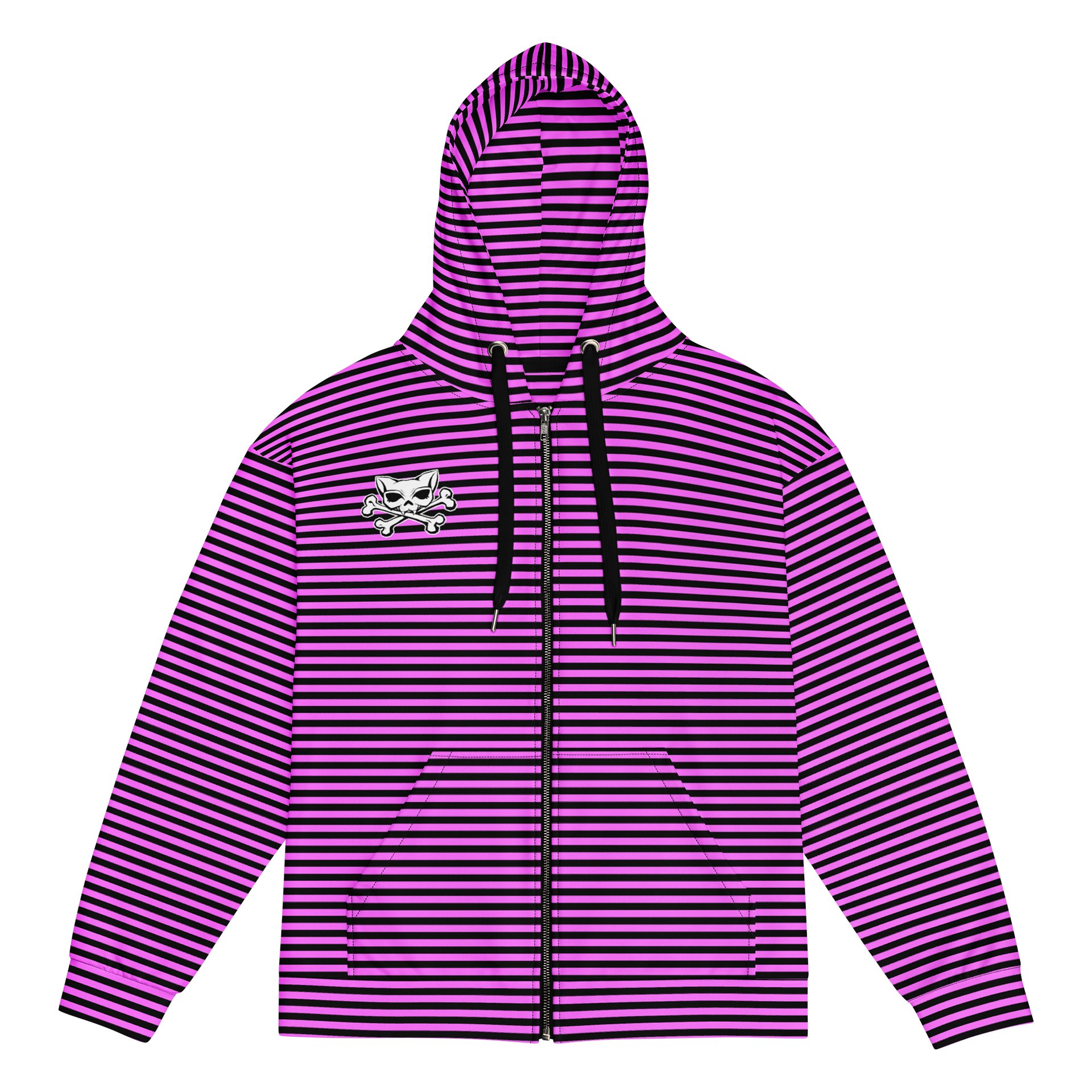 Blaque and Pink Stripped Hoodie product image (1)