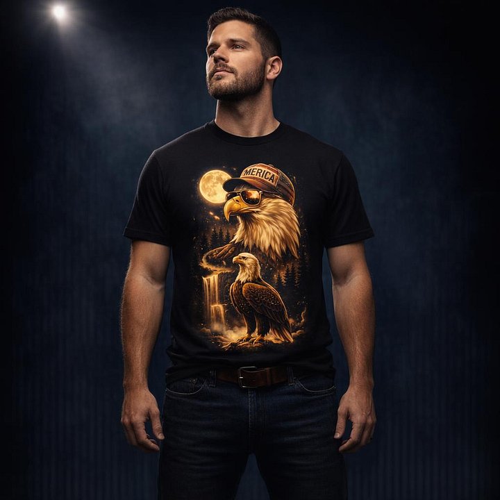 Artemis II Moon Mission T-Shirt – 250 Years America Tee, Patriotic Space Graphic Shirt product image (2)