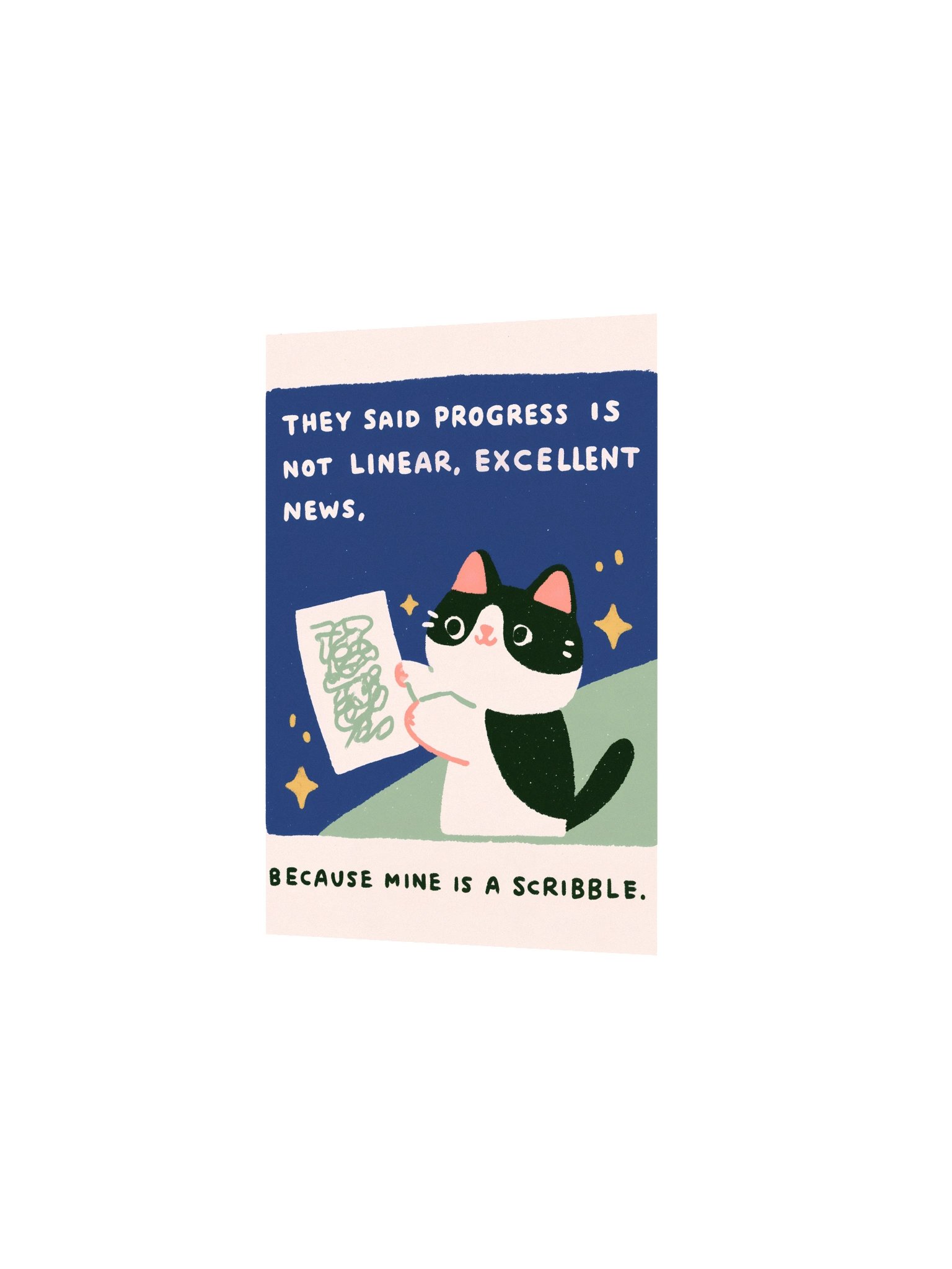 Progress Is a Scribble Cat Poster product image (11)