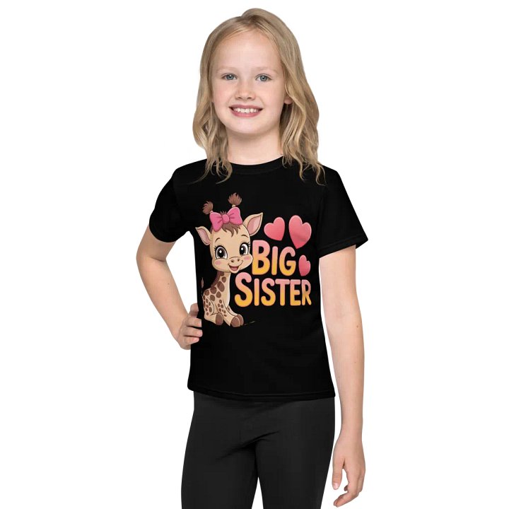 Big Sister Giraffe All-Over Print Kids T-Shirt product image (1)