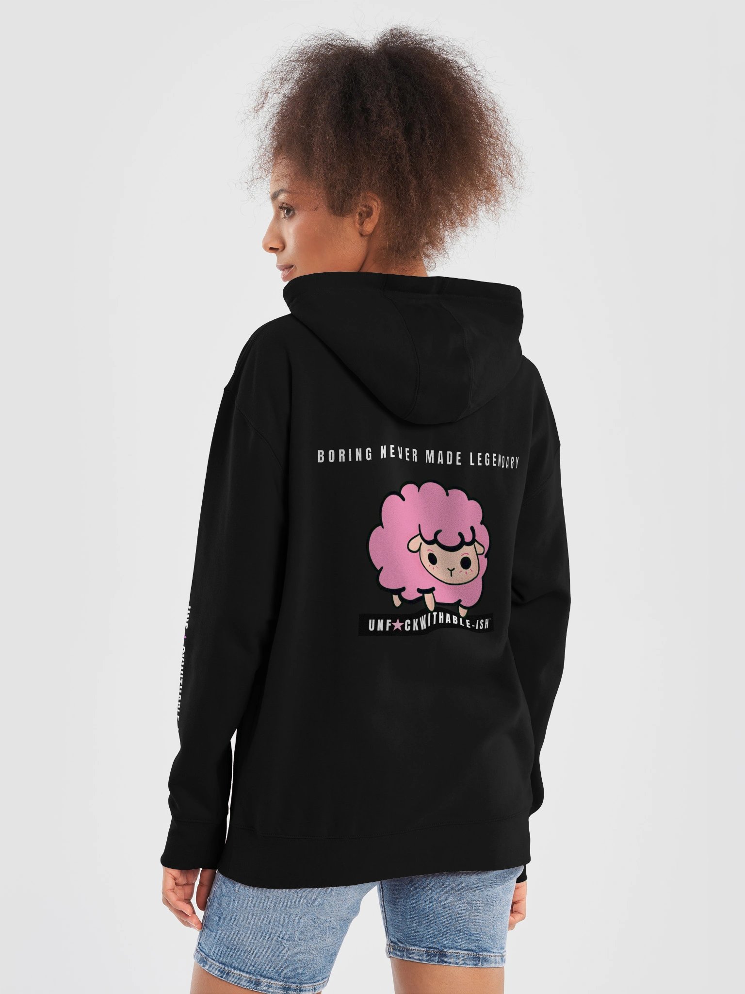 UNF★CKWITHABLE-ISH™ Women's Hoodie F★CK Ordinary Be Legendary - Pink Star Edition product image (5)