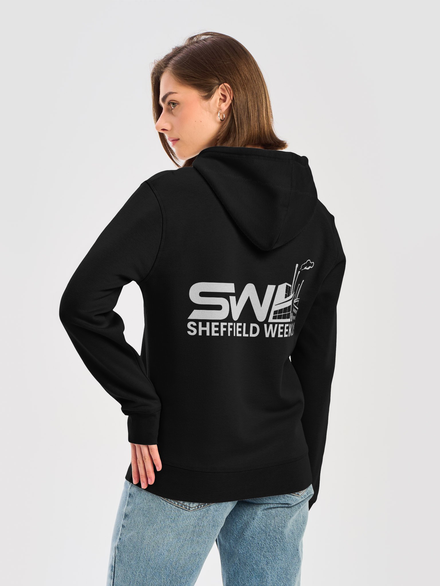 SW Hoodie - Black/White (Chest & Back) product image (6)